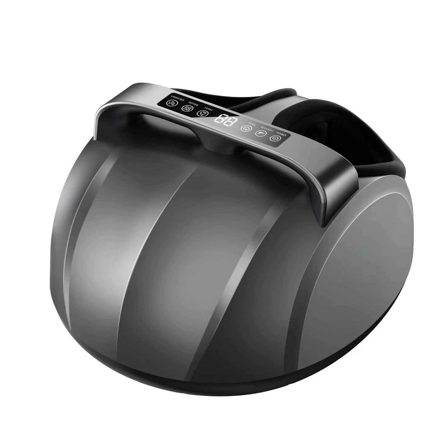 Automatic foot massager with hot compress, adjustable force, wireless remote, and portable design