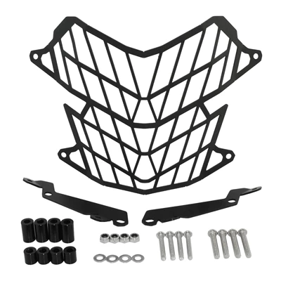 Suitable for Yamaha TENERE 700 XTZ T7 modified motorcycle headlight protection net headlight shade (Motorcycle frame) - black