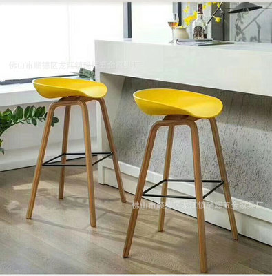 Northern Europe dining table and chair modern leisure time Bar chair household Plastic Stool Simplicity Armchair European style Reception Bar chair