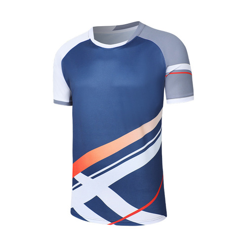  Badminton Clothes for Men and Women Couple Short Sleeve Set Volleyball Training Uniform Breathable Competition Printed Group Purchase Children