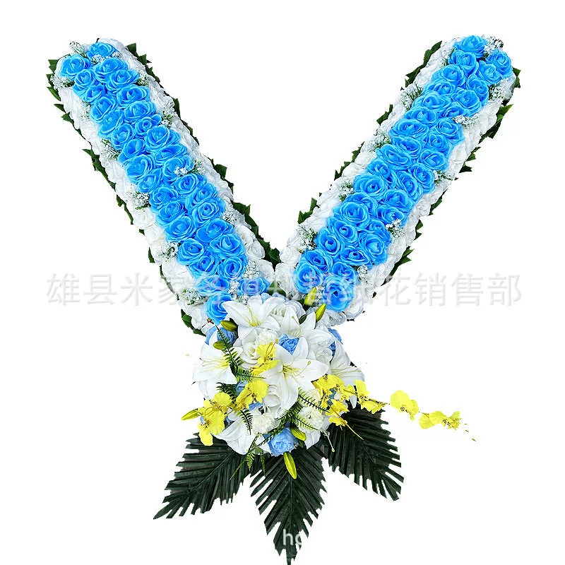 Funeral set decorative artificial flower car hood daub suction coffin arrangement floral ritual décor artificial flowers ceremony obituary
