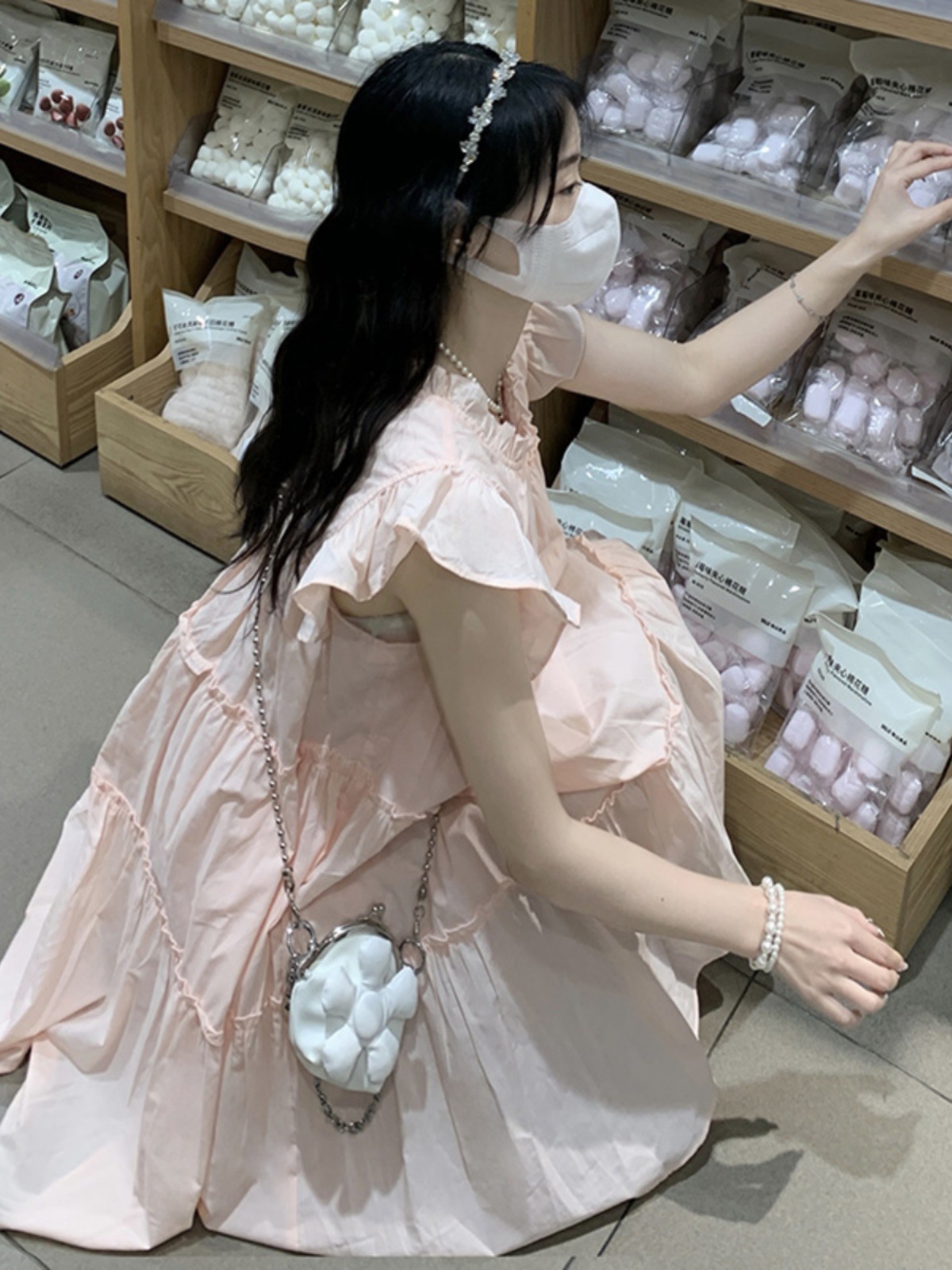 Summer dress with sleeves sleevless