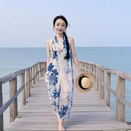 盘扣丝巾披肩棉麻日韩系小清新女士外搭麦穗流苏旅游防晒沙滩巾