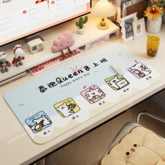 跨境创意卡通桌垫加大加厚鼠标垫耐脏桌面垫子办公室防滑桌垫批发
