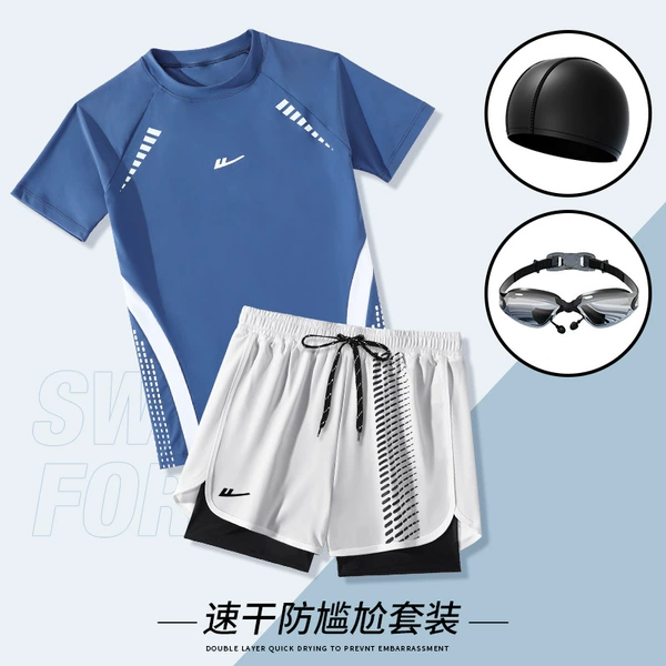 Set, waterproof swimming cap