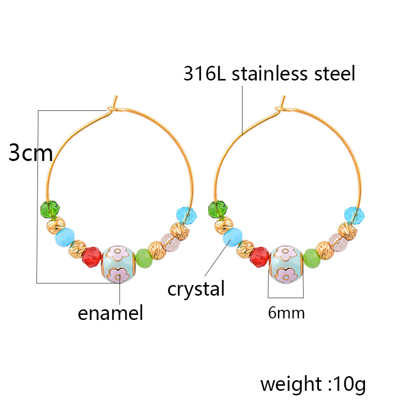 Fashion Geometric Titanium Steel Plating Earrings 1 Pair display picture 5