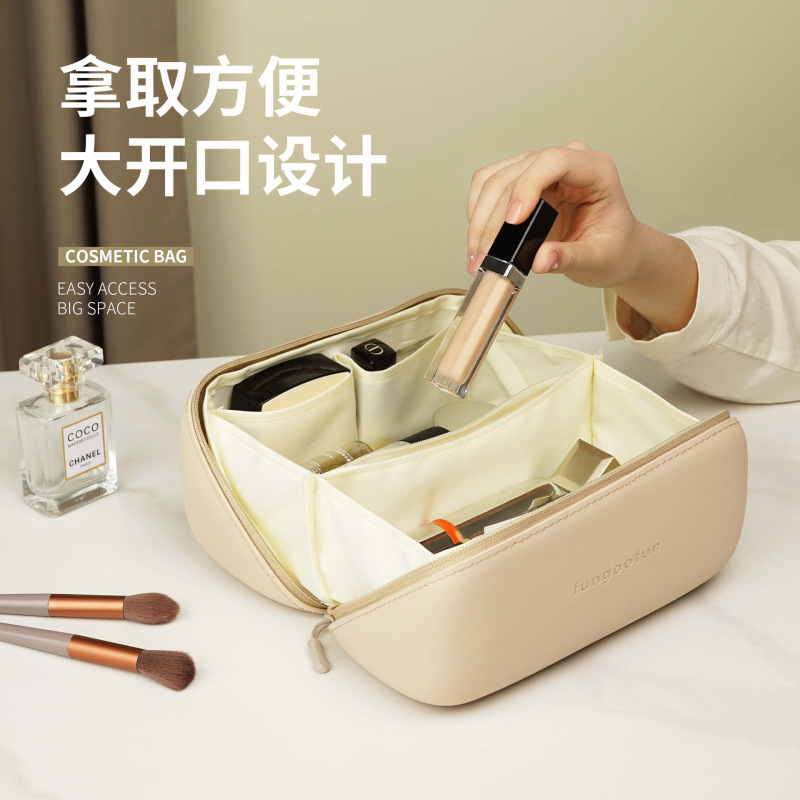 化粧品カスタムロゴ収納バッグ大容量パーテーションファッション手提げ袋ポータブルインスタ風ギフトポーチ|undefined