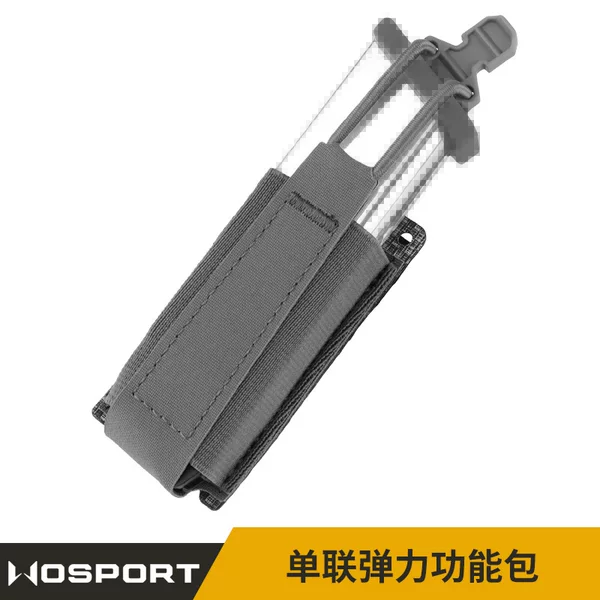 Wosport Single Elastic 9mm Functional Bag Elastic Rope Fixed Molle Tactical Accessory Bag Tactical Cover