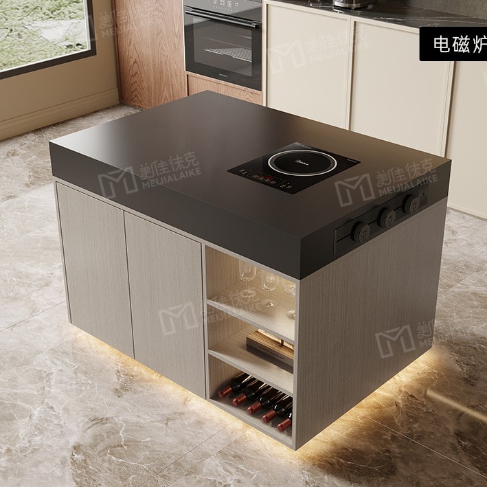 Isla única Taidou Rock Island Mesa de mesa de comedor Una cocina occidental Escritorio guía Mesa de cocina Fregadero Barra de agua