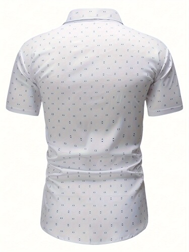 men's Casual Short Sleeve Shirt with Unique Full Print