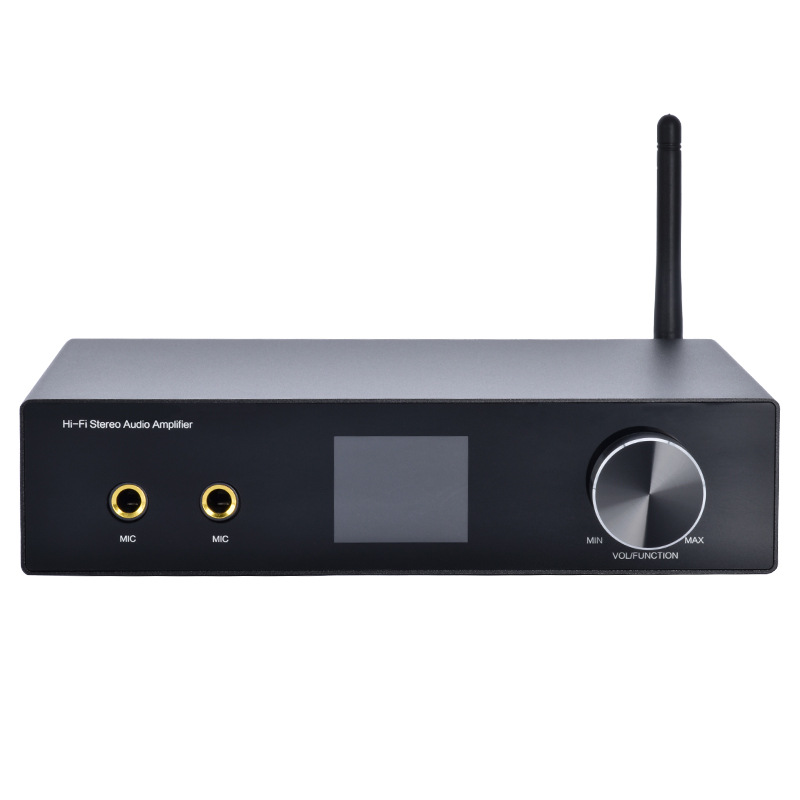 Nuevo modelo transfronterizo de amplificador digital profesional para karaoke con Bluetooth para uso doméstico, amplificador inalámbrico de 2X50W con salida SUB