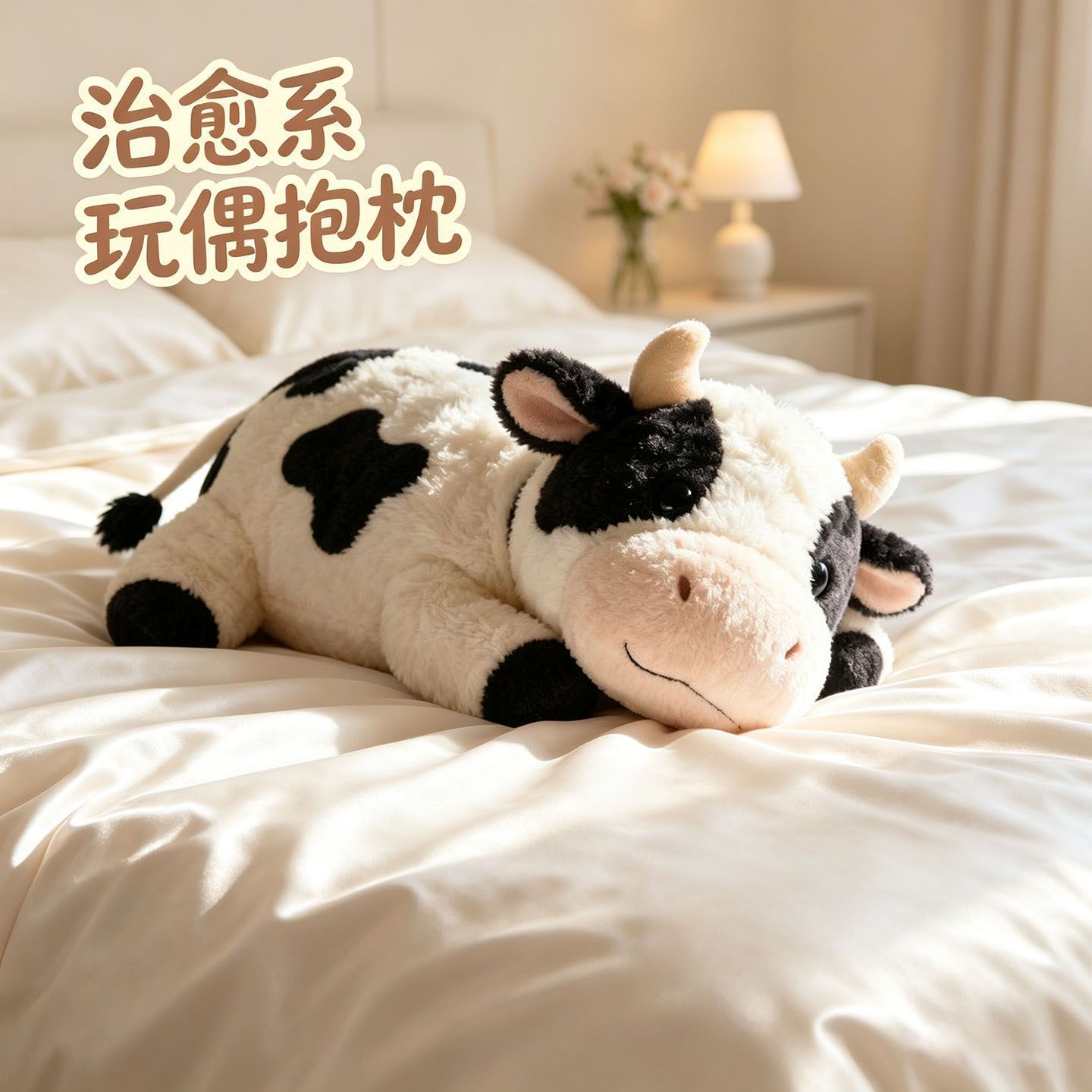 Cute Cow Plush Toy, New Cross-Border Model, Children's Pillow, Baby Soothing Gadget, Doll Machine Toy, Plush Doll