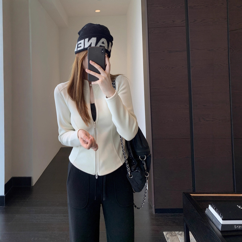 Three-Dimensional Tailoring, Slimming Look and Proportion, Slimming Look and Warm Stand-Up Collar Jacket, Women's Top 25 Autumn and Winter New G100701