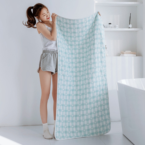 5YA1 wholesale pure cotton gauze bath towel for women, water-absorbent, quick-drying, not easy to shed, adult and child oversized towel, soft cotton