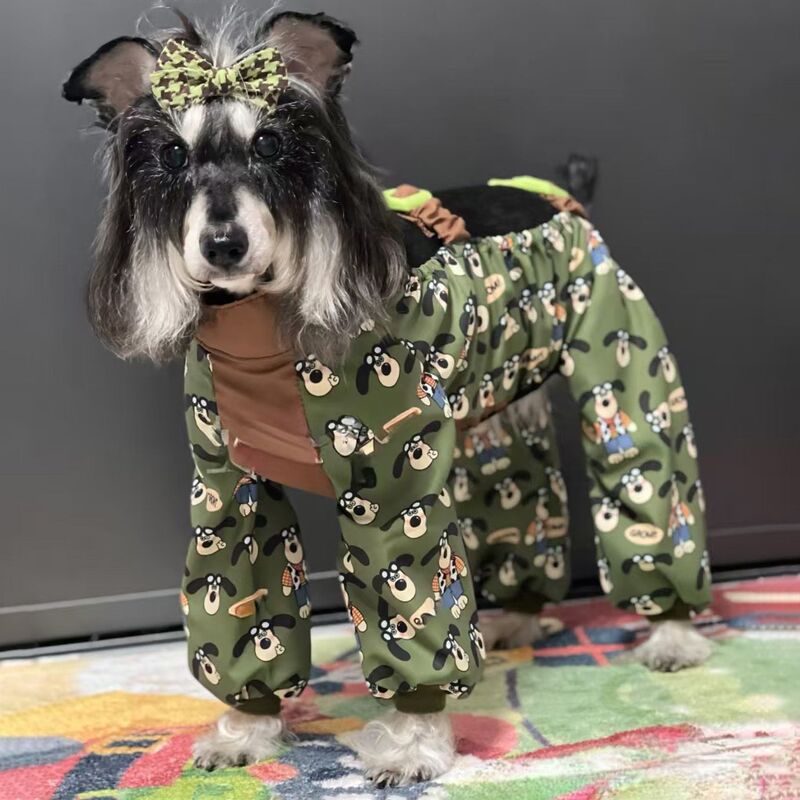 狗狗防尘裤遛弯裤春夏防脏防虫轻薄四脚裤腿套护腿小型犬春夏衣服|undefined