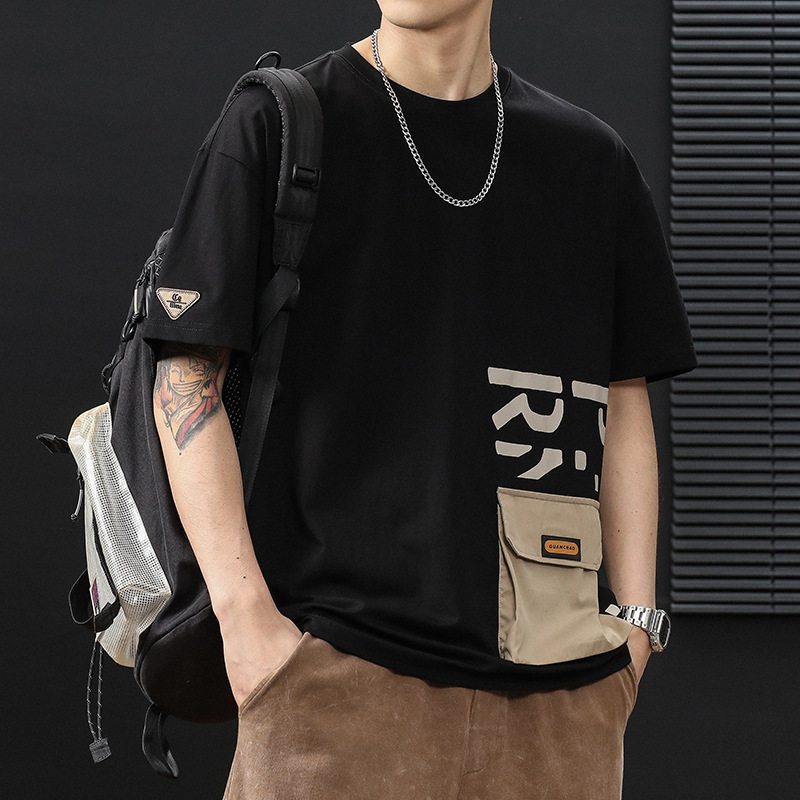T-shirt loose and large size short sleeve bottoming shirt half sleeve fat 300kg tall lengthened men's summer T-shirt T-shirt loose and large size short sleeve bottoming shirt half sleeve fat 300kg tall lengthened men's summer T-shirt