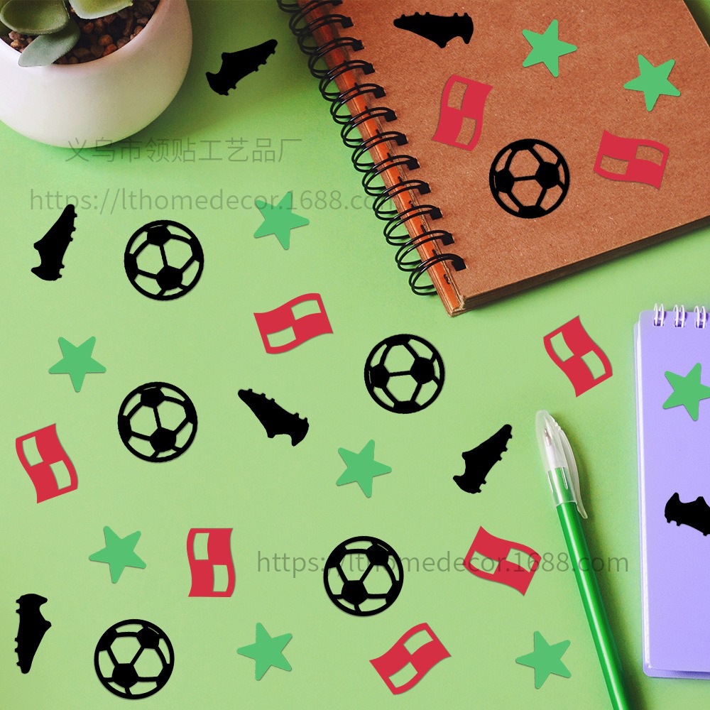 120 piezas confeti fútbol aplaudiendo bandera Copa del Mundo temática fiesta de cumpleaños decoración desechable FZX - 015