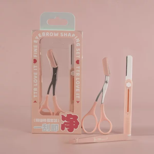 Safety Eyebrow Razor with Straight Handle, Anti-Scratch, Suitable for Men and Women, Beginner-Friendly Eyebrow Razor Blade