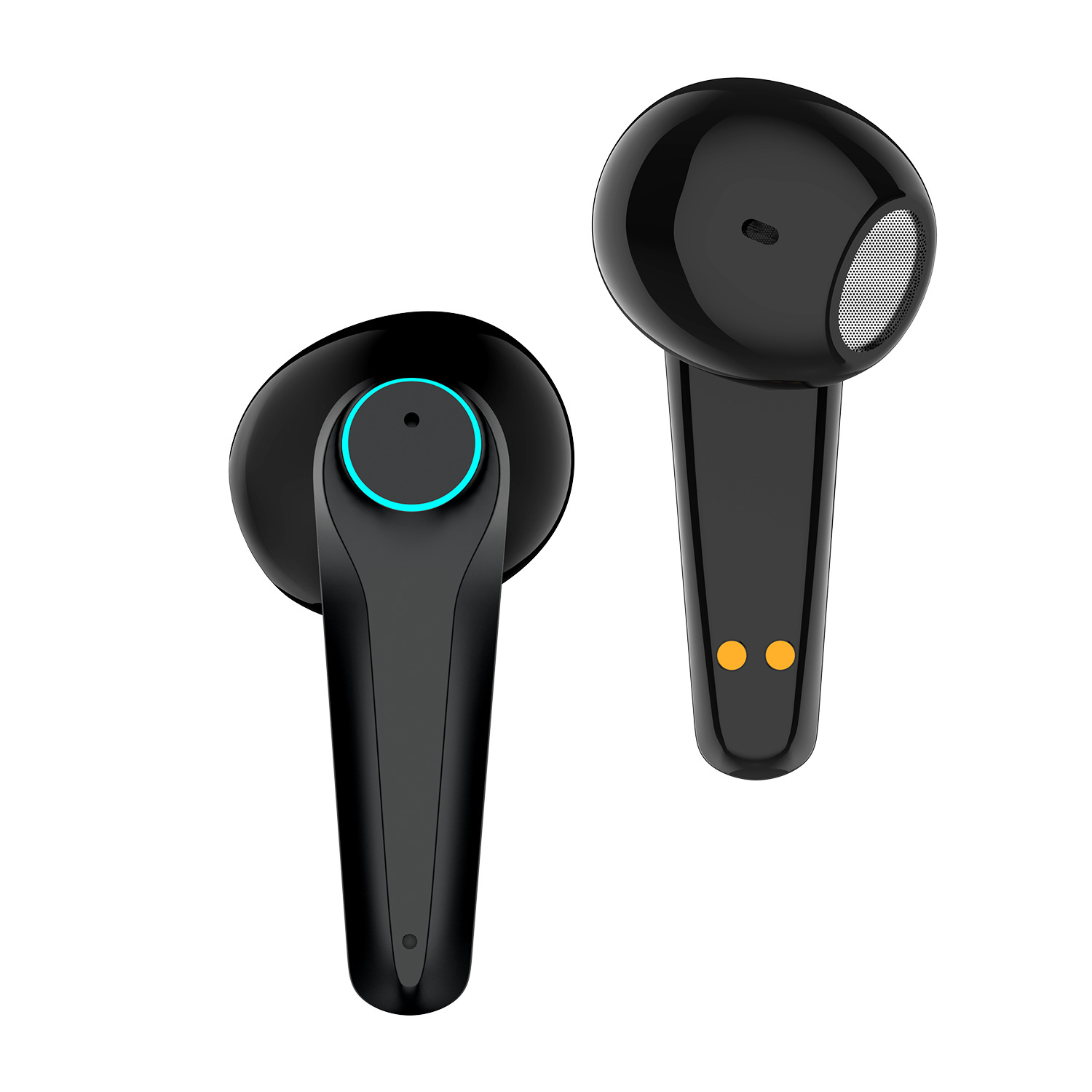 Fones de ouvido sem fio TWS Bluetooth 6973 Jerry de alta definição para chamadas semi intra-auriculares com quatro microfones ENC e display digital_voghion.com