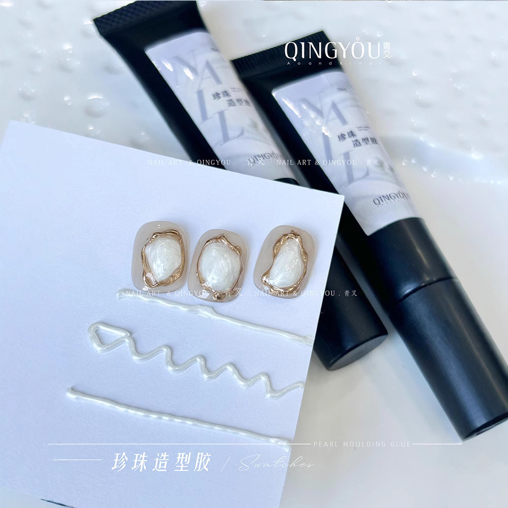 pegamento de molde de uñas UV cristal goteo blanco rosa transparente pegamento de fototerapia estereoscópico hecha a mano pegamento de joyería de talla