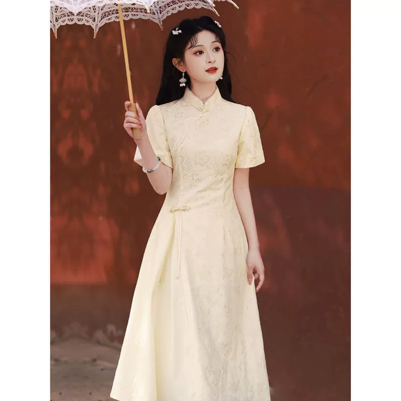 Новый улучшенный чонсам в китайском стиле, новое молодое платье в китайском стиле, повседневный ао dai в китайском стиле, летний темперамент