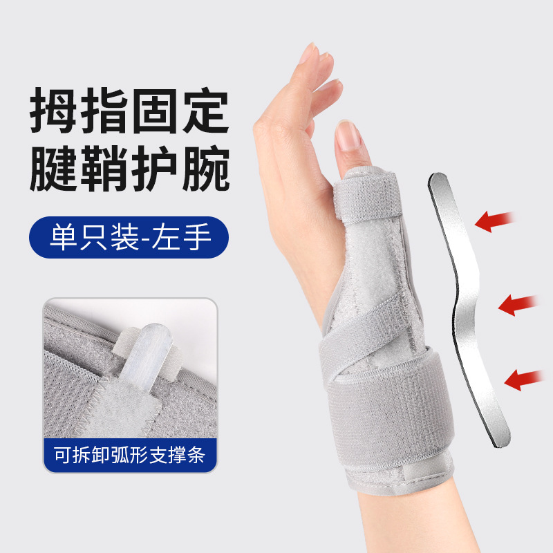 Nueva vaina del tendón fijo del dedo gordo, soporte de la placa, teclado de la mano de la madre, mouse, presión de la mano, protección de la muñeca ajustable