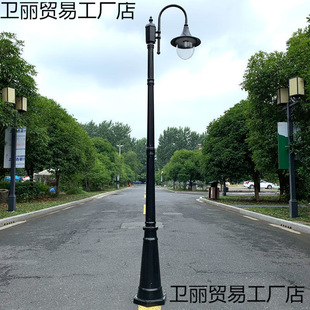European style garden lamp double head high pole lamp single head flat lamp outdoor villa led landscape lamp waterproof residential postage