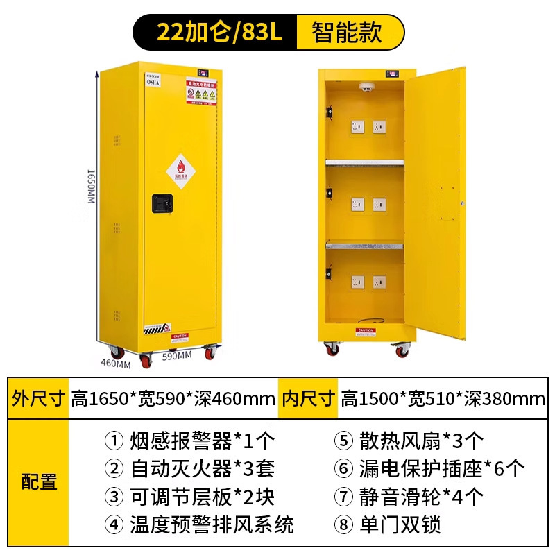 リチウム電池充電防爆キャビネット家庭用電気自動車バッテリー収納ボックスインテリジェント煙警報セキュリティキャビネット|undefined