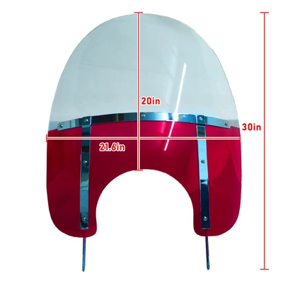 Road King Pink – Motorcycle front windshield
