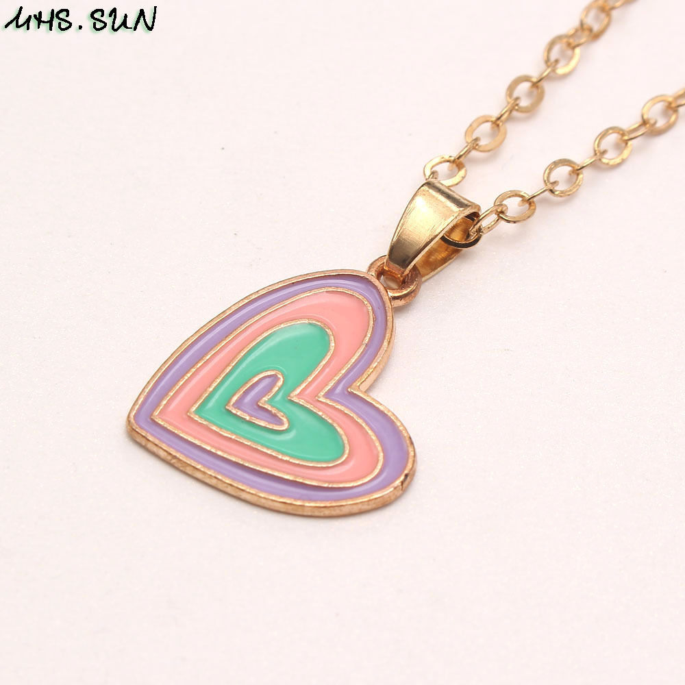 18g Weight Necklace Classification Alloy Material Kid'S Gender Fashion Style Rainbow  Chain Dripping Alloy Pendant Children's Necklace Jewelry 2