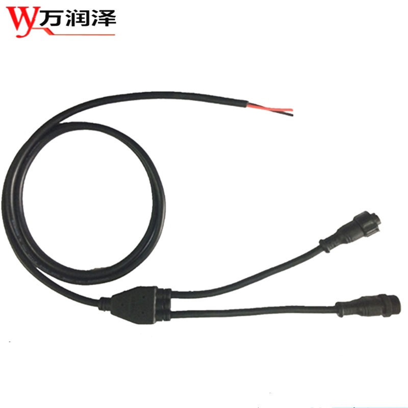 Y型T型三通防水线m152芯设备接头2P新能源连接器2针公母线
