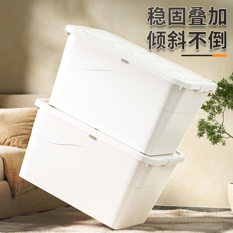 送料無料超大容量収納ボックス家庭用特大収納ボックス衣類キルト蓋付き厚みのあるプラスチック収納ボックス|undefined
