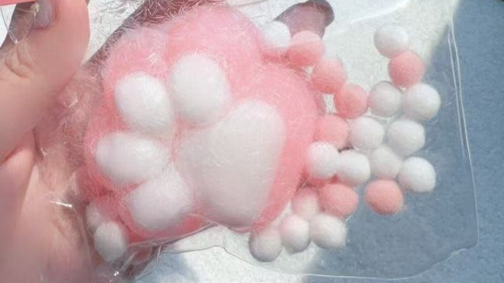 Pata de gato de sal marina Pellizca Le Xiaohongshu El mismo estilo Artezo de descompresión de barro Juguete de garra de gato Garra de gato de cristal Pellizca