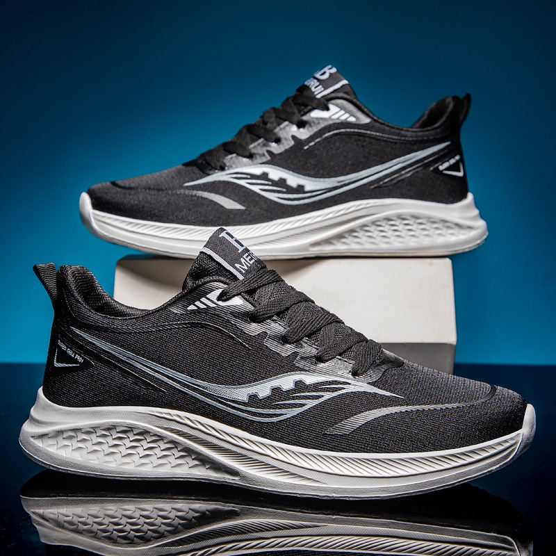 Primavera y verano nuevos zapatos de pareja zapatos deportivos de malla de alambre de pescado zapatos para correr ligeros y transpirables de suela blanda de alta elasticidad zapatos para estudiantes de color caramelo