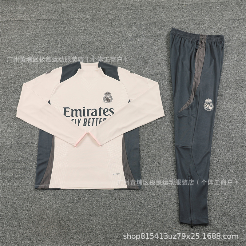 足球训练服皇马半拉链长袖球衣秋冬卫衣批发 Real Madrid Jersey|undefined