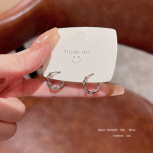 高级感网红同款简约几何形耳扣耳圈女ins潮轻奢小众耳钉耳饰品