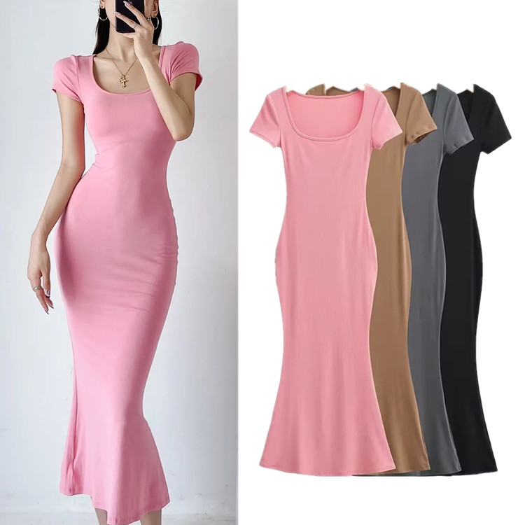 Retro short sleeve dress