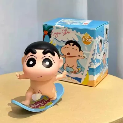 Cute Naked Surfing Crayon Shin-Chan Doll Desktop Ornament Car Decoration Trendy Toy Gift (Other Automotive Interior Supplies) - surfing-shin-chan-round-eyes-approximately-10cm-tall