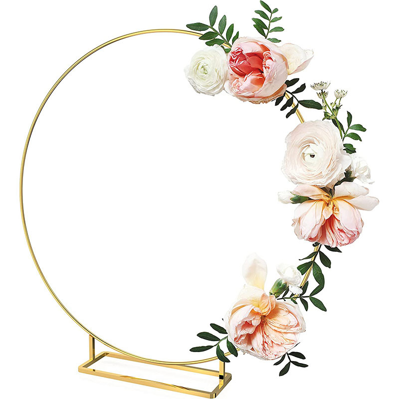 创意金属花环铁圈ins风圆圈仿真花大摆件桌面装饰圆环绿植