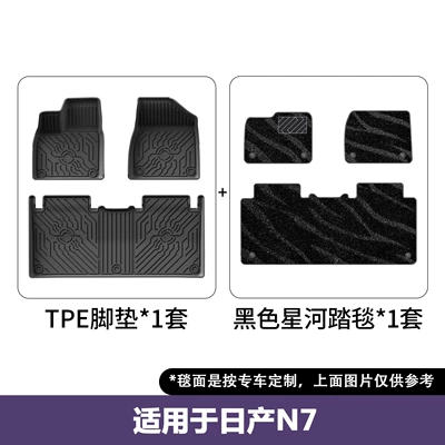 3D All-Weather Material Floor Mats, Modelə uyğun ayaqaltı - 25-nissan-n7-double-layer-floor-mats-galaxy-blanket