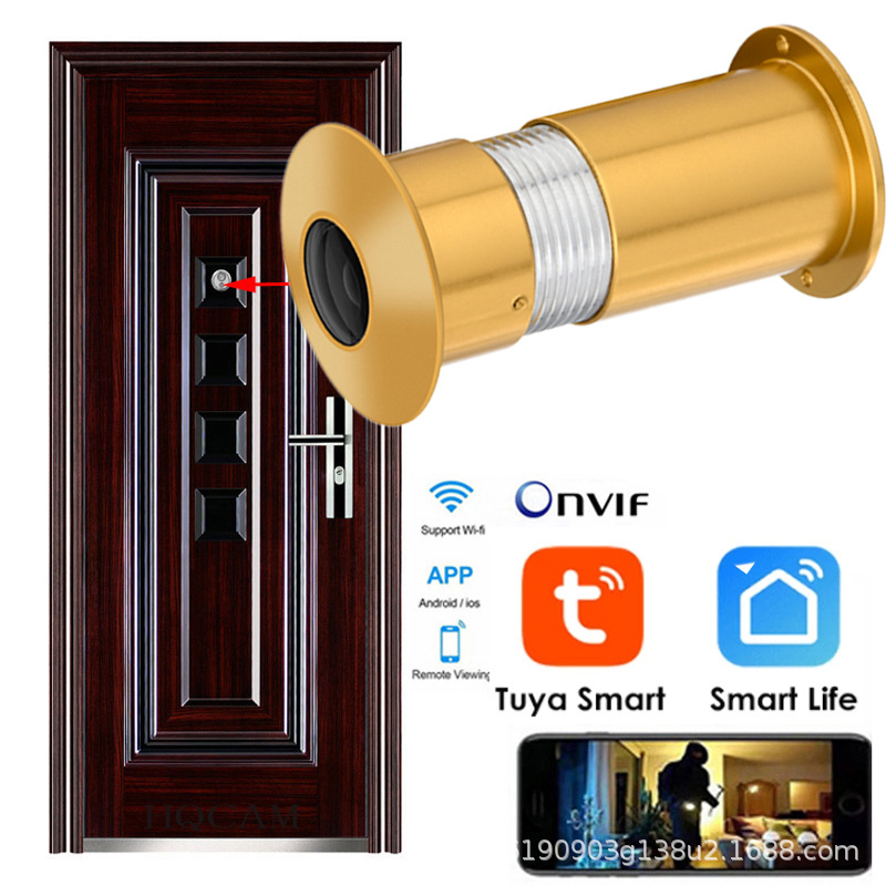 Ojo de gato Cámara Graffiti 2 millones Tuya tarjeta inalámbrica WiFi red intercomunicador HD teléfono móvil monitoreo remoto