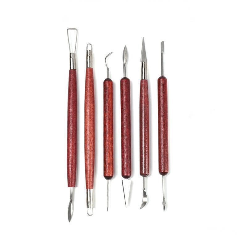 Juego de 5 Herramientas de Cerámica para Trabajar la Arcilla, Cuchillos para Esculpir Arcilla, Herramientas de Escultura de Arcilla de Doble Cabeza para Niños, Venta al por Mayor