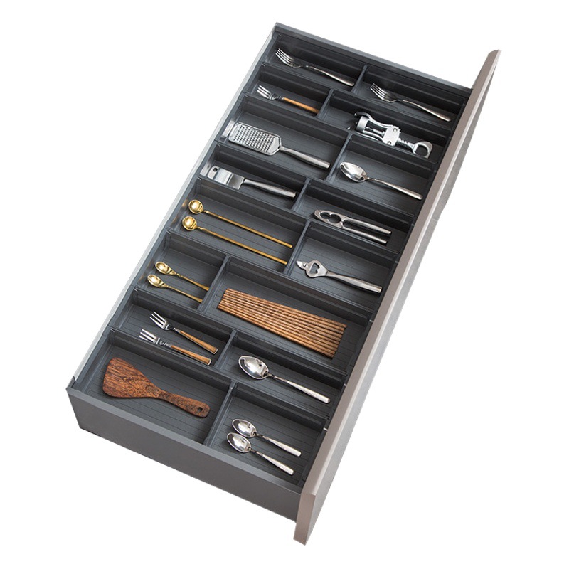 Bailong cajón de cocina caja de almacenamiento de utensilios de cocina gabinete separado vajilla cuchillo tenedor palillos cuchara organizador compartimiento de almacenamiento en rack