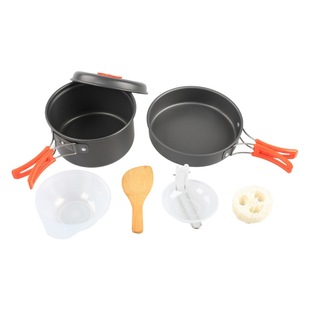 Cross-border outdoor picnic pot set for 1-2 people portable combination DS200 pot set picnic camping pot set