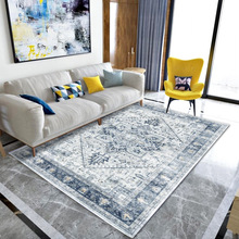仿羊绒地毯跨境亚马逊沙发茶几毯可折叠美式复古卧室床边毯地垫子