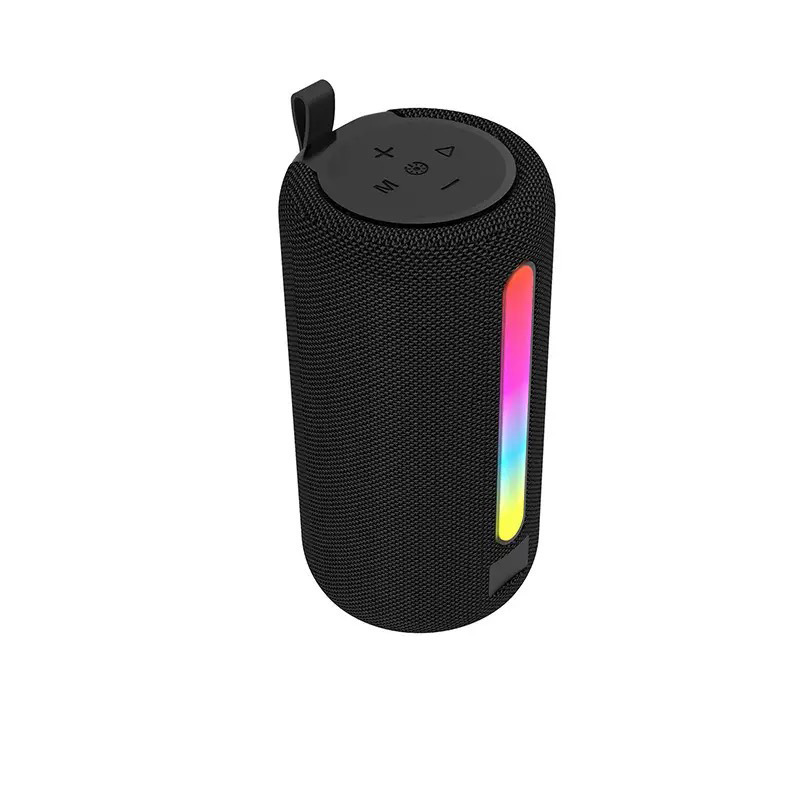 Cross-Border Popular Fabric Bluetooth Speaker Wireless Subwoofer Outdoor Portable Speaker with Colorful Lights and Fabric Cover