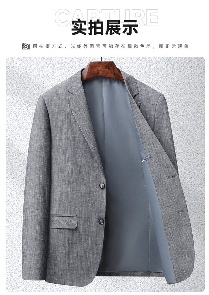 Áo vest nam phong cách Hàn dáng ôm, vải modal cotton mỏng nhẹ, cổ vest một hàng hai nút — Xám trung tính chi tiết 16