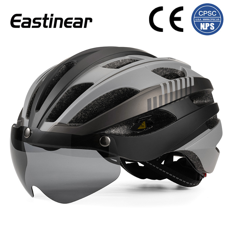 Magnetic suction goggles integrated bicycle helmet riding helmet adult outdoor road helmet wholesale
