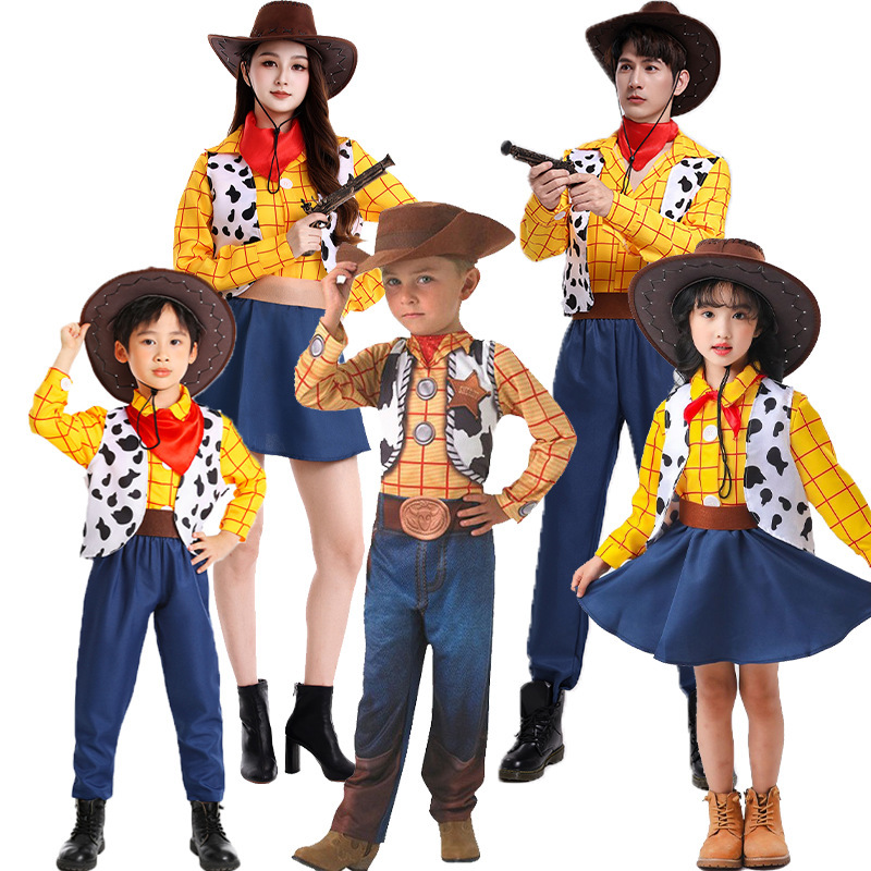 Halloween Woody Toy Story Costume Adult Children Unisex Parent-child Woody Woody Stage Performance Costume