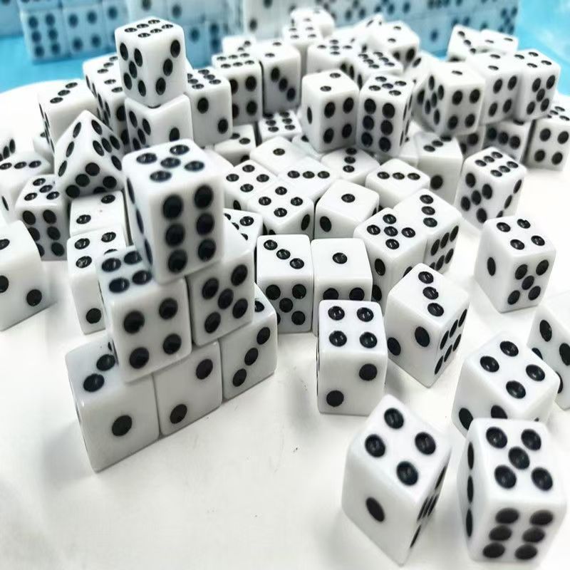 Right Angle Square Corner White Background Black Dot 5Mm8Mm10Mm12Mm14Mm16Mm18Mm25Mm Environmentally Friendly Acrylic Dice